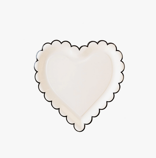 Scalloped Heart Paper Plate