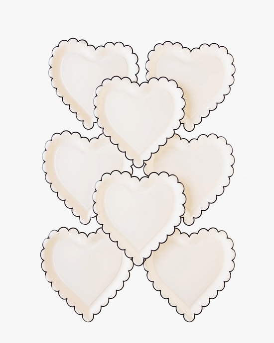 Scalloped Heart Paper Plate