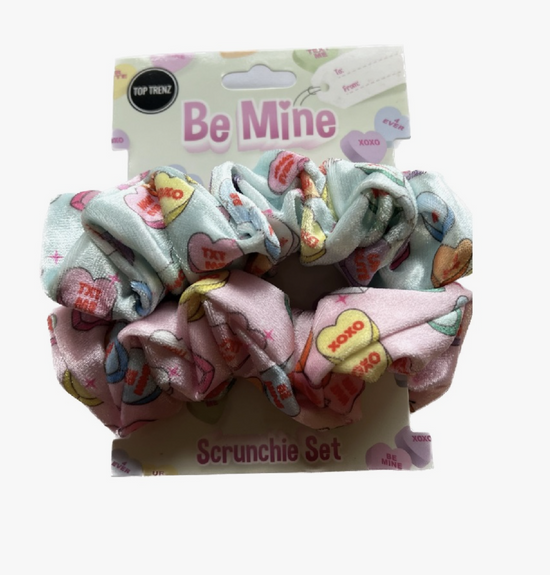 Candy Heart Scrunchie Set