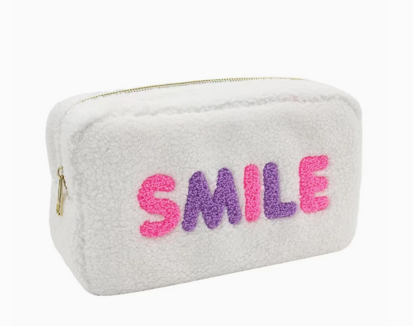 Nylon Cosmetic Bag Sherpa Smile Chenille