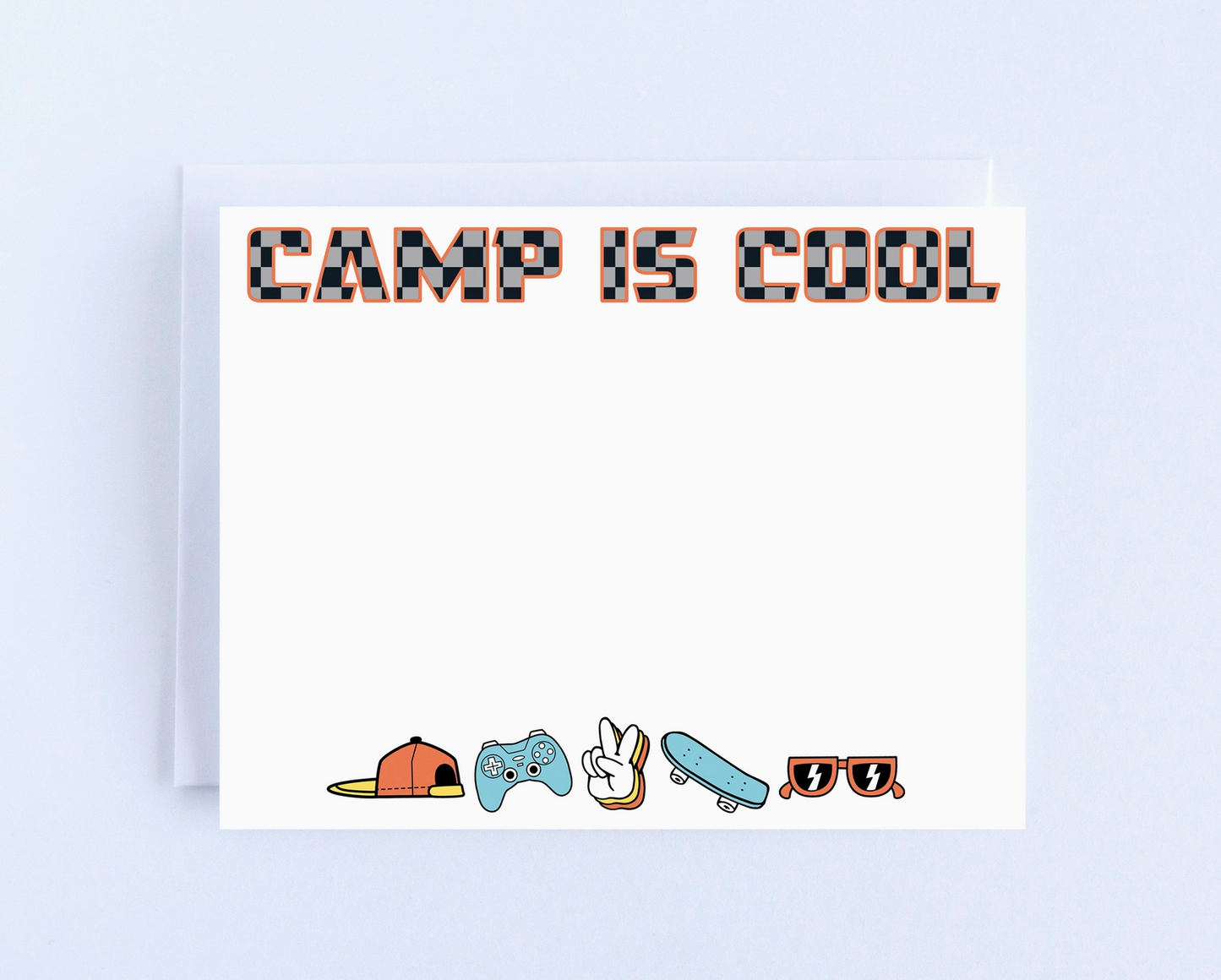 Skateboard Checkers Camp Cards