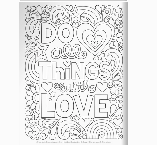 Doodles Love Coloring Book
