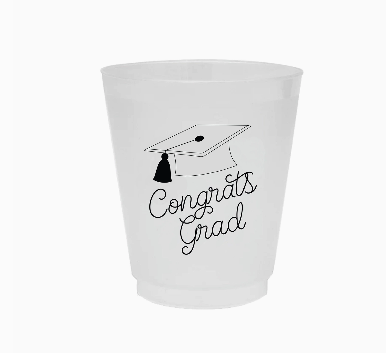 Congrats Grad Graduation Frosted Festive Cups