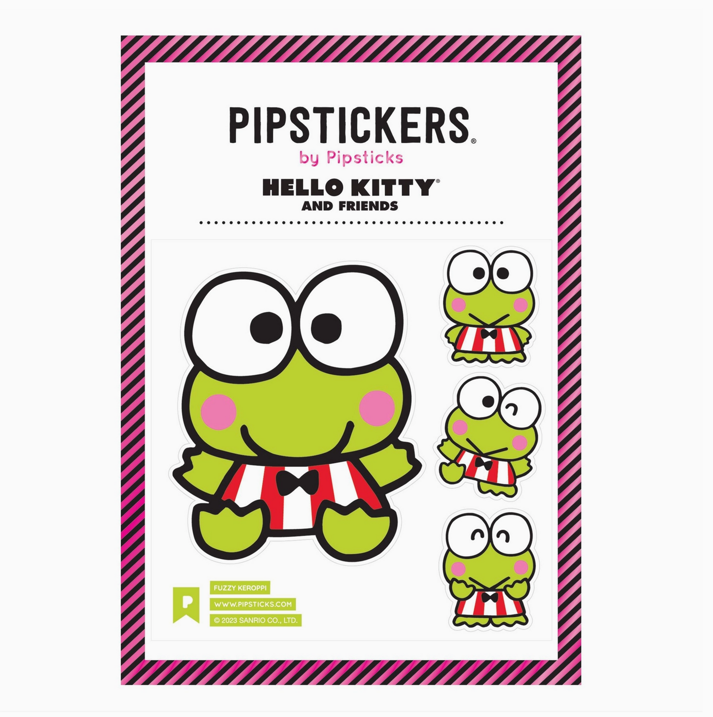Fuzzy Keroppi Stickers