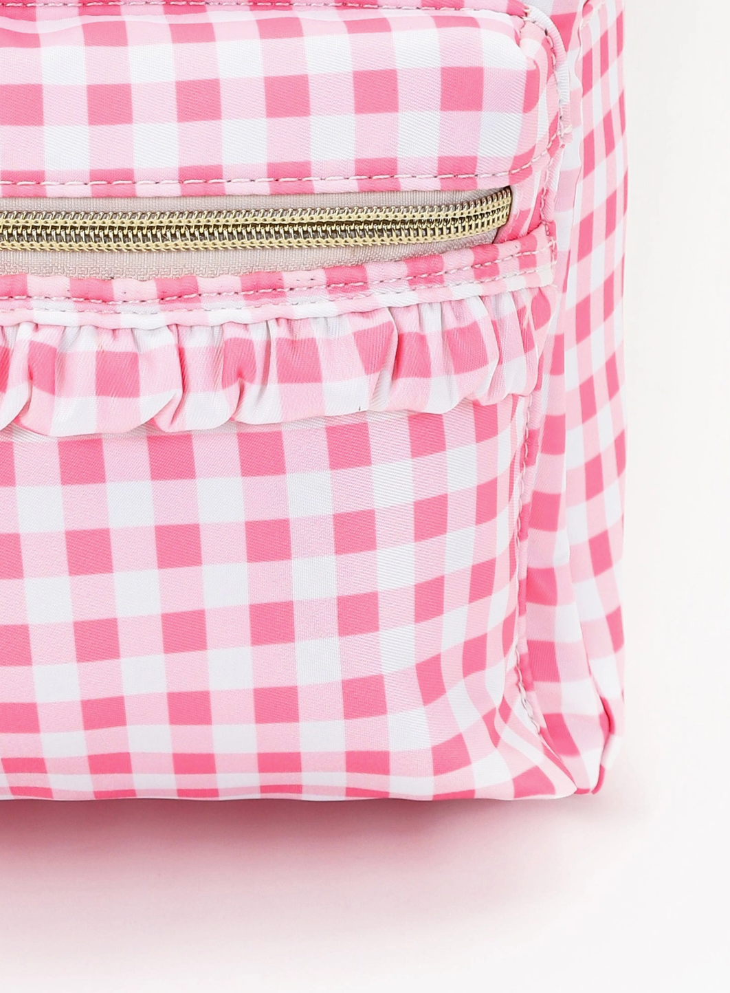 Plaid Ruffle Backpack - Pink
