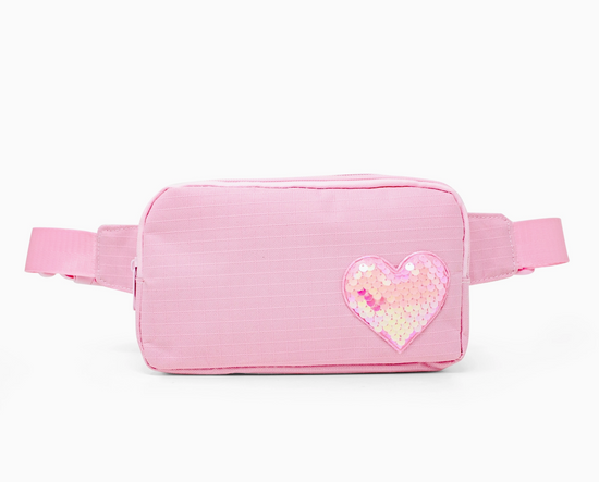 Sequin Heart Belt Bag