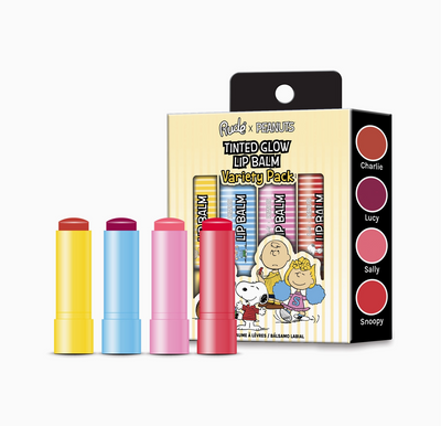 Peanuts Tinted Glow Lip Balm Variety Pack