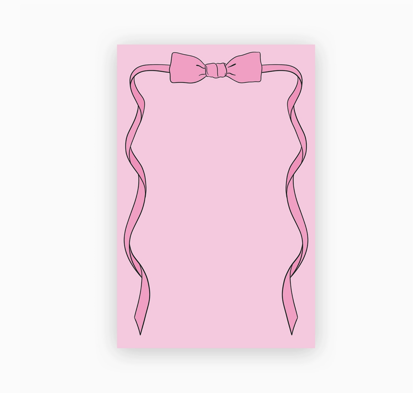 Pink Ribbon Bow Notepad