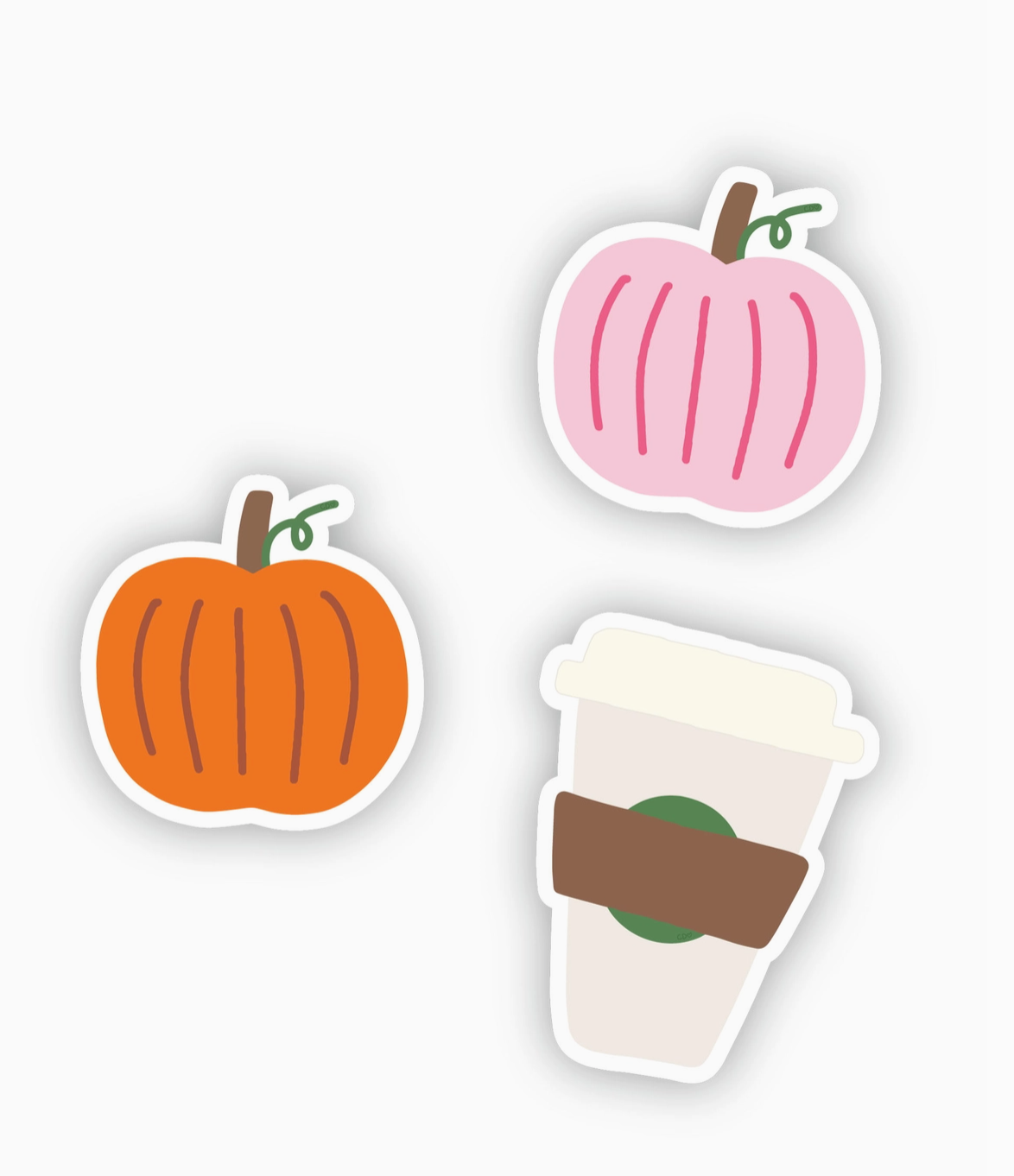 Mini Pumpkin Coffee Decal Sticker Set