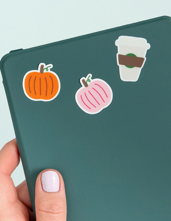 Mini Pumpkin Coffee Decal Sticker Set