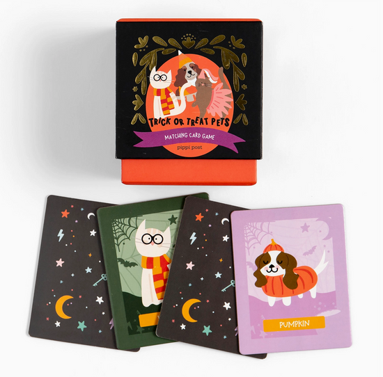 Trick or Treat Pets Memory Card Game