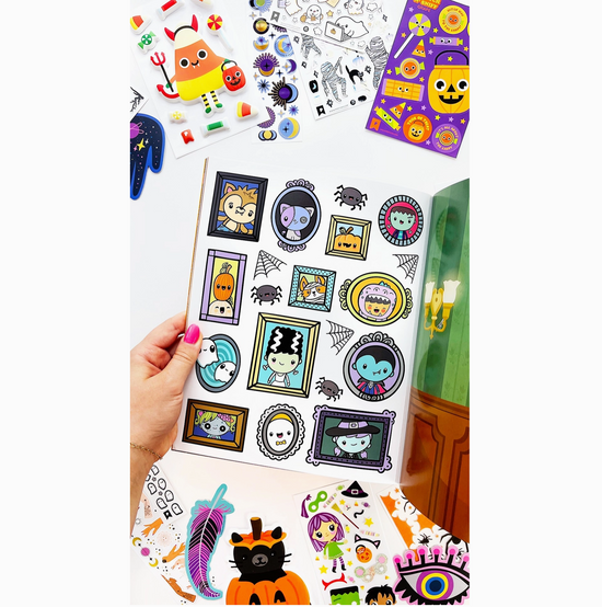 Draw-Along Halloween Sticker Book