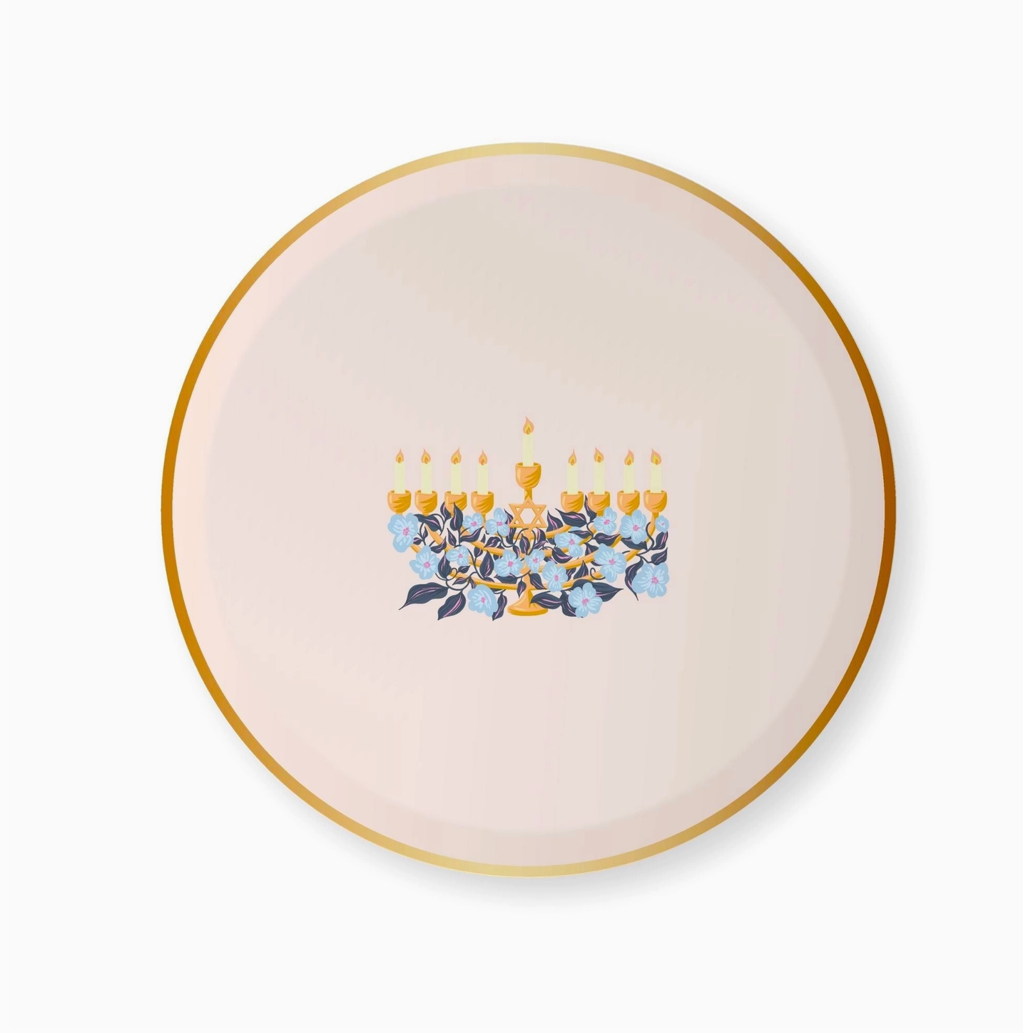 Happy Hanukkah Menorah Small Plates