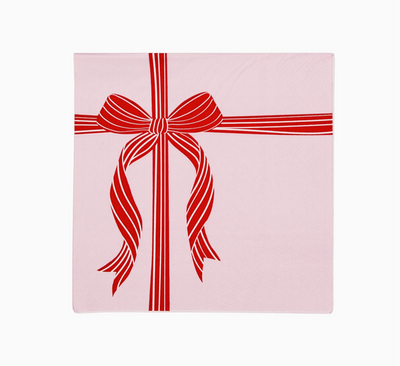 Red & Pink Present Large Napkins