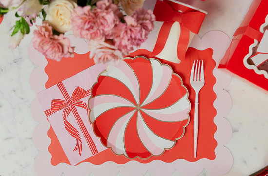 Red & Pink Present Large Napkins