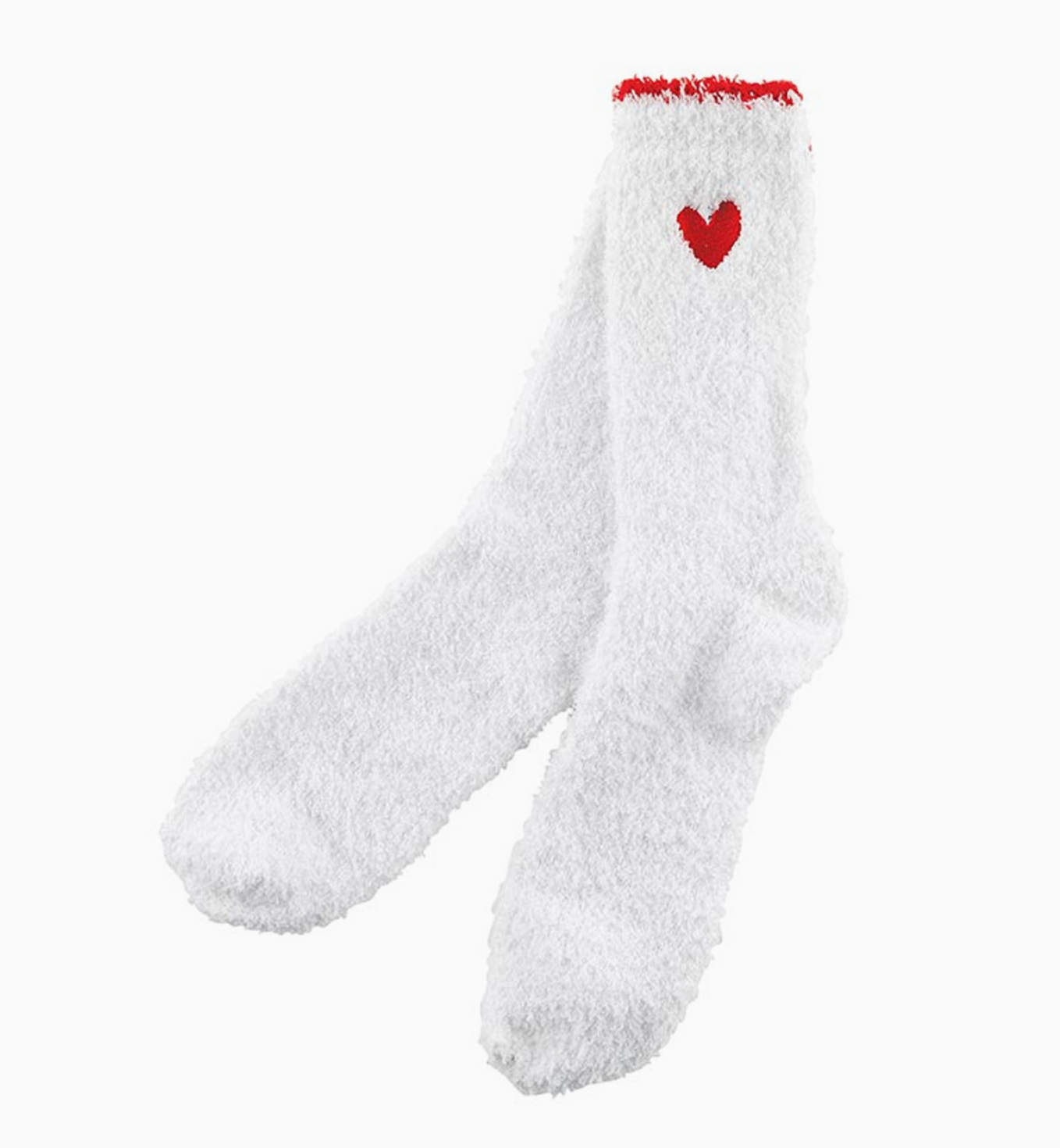 Cozy Socks in Ornament - Red with White Heart