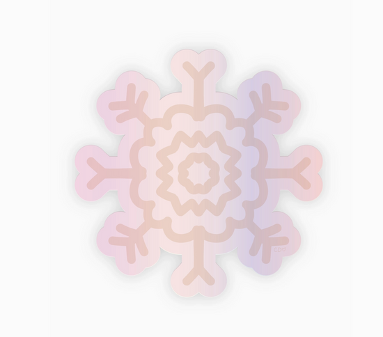 Holographic Snowflake Decal Sticker