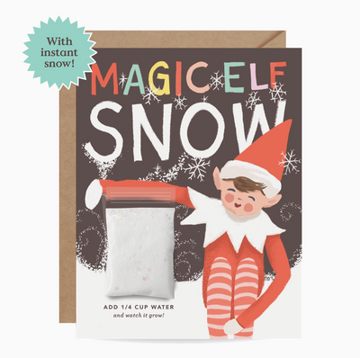 Magic Elf Snow Card - Instant Snow Christmas Card