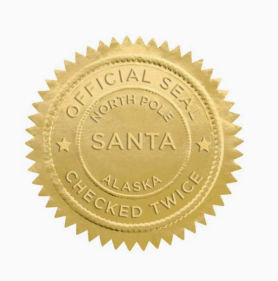 Santa Seals - Holiday Stickers