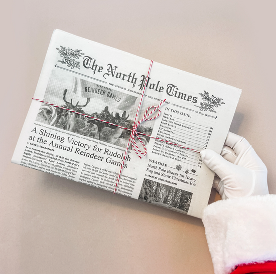 North Pole Times Newspaper - Holiday Gift Wrap + Activity