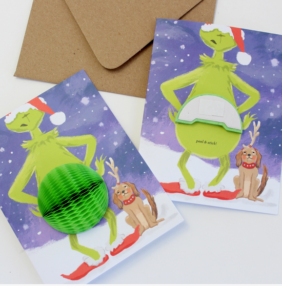 Pop-Up Card - Mean One - Holiday