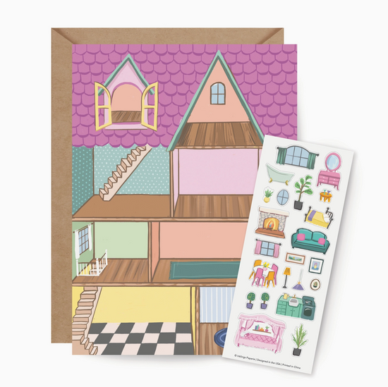 Sticker Scene Card - Dollhouse