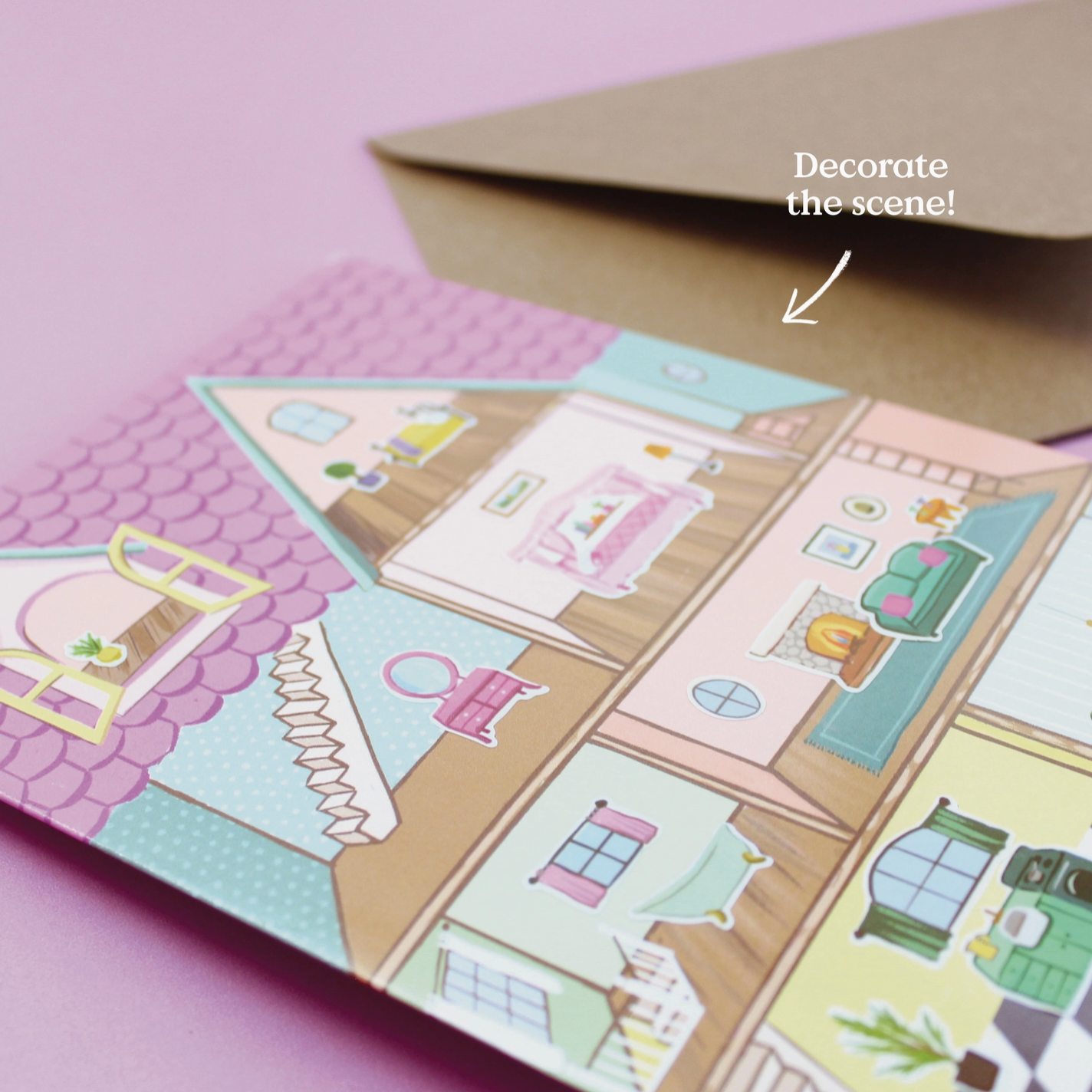 Sticker Scene Card - Dollhouse