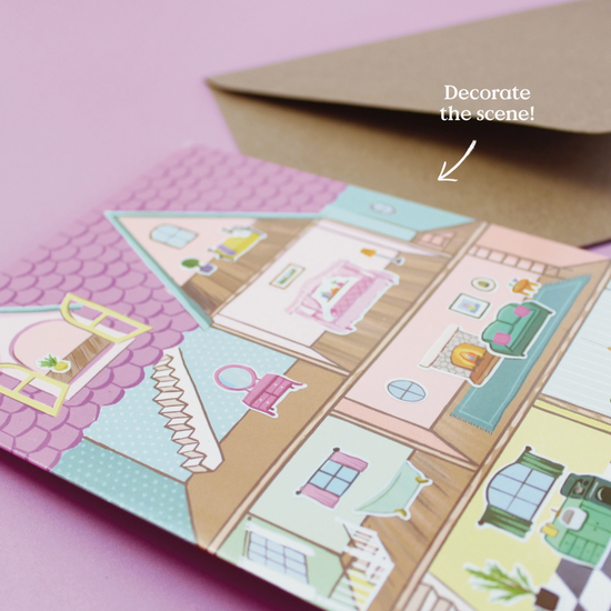 Sticker Scene Card - Dollhouse