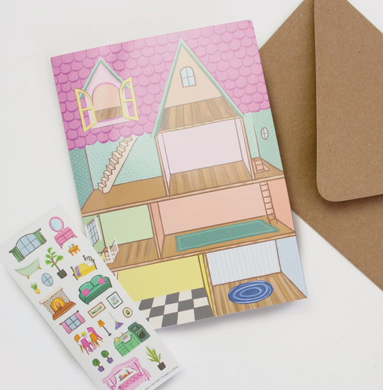 Sticker Scene Card - Dollhouse