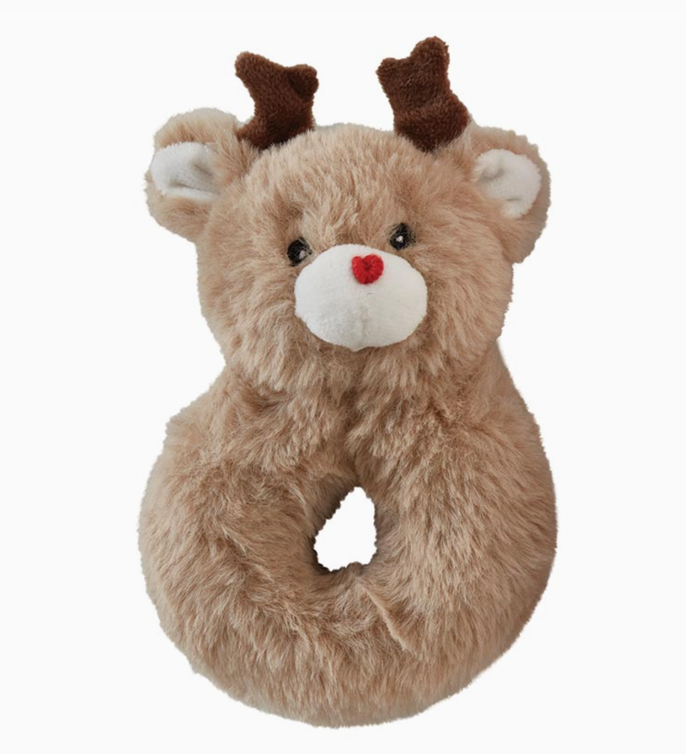 Swaddle Blanket + Plush Reindeer Rattle - Reindeer