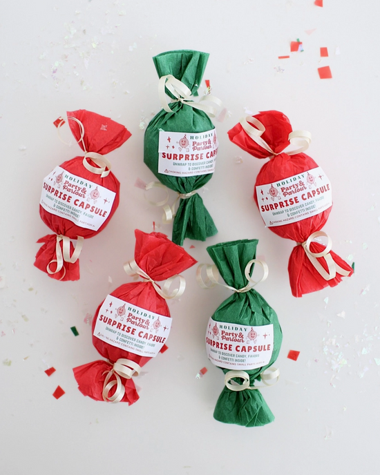 Red or Green Christmas Surprise Capsules