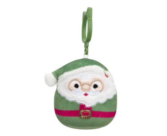 Squishmallow Plush Nick Santa Green Suit 3.5" Clip