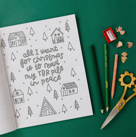 Merry Bookmas Holiday Coloring Book