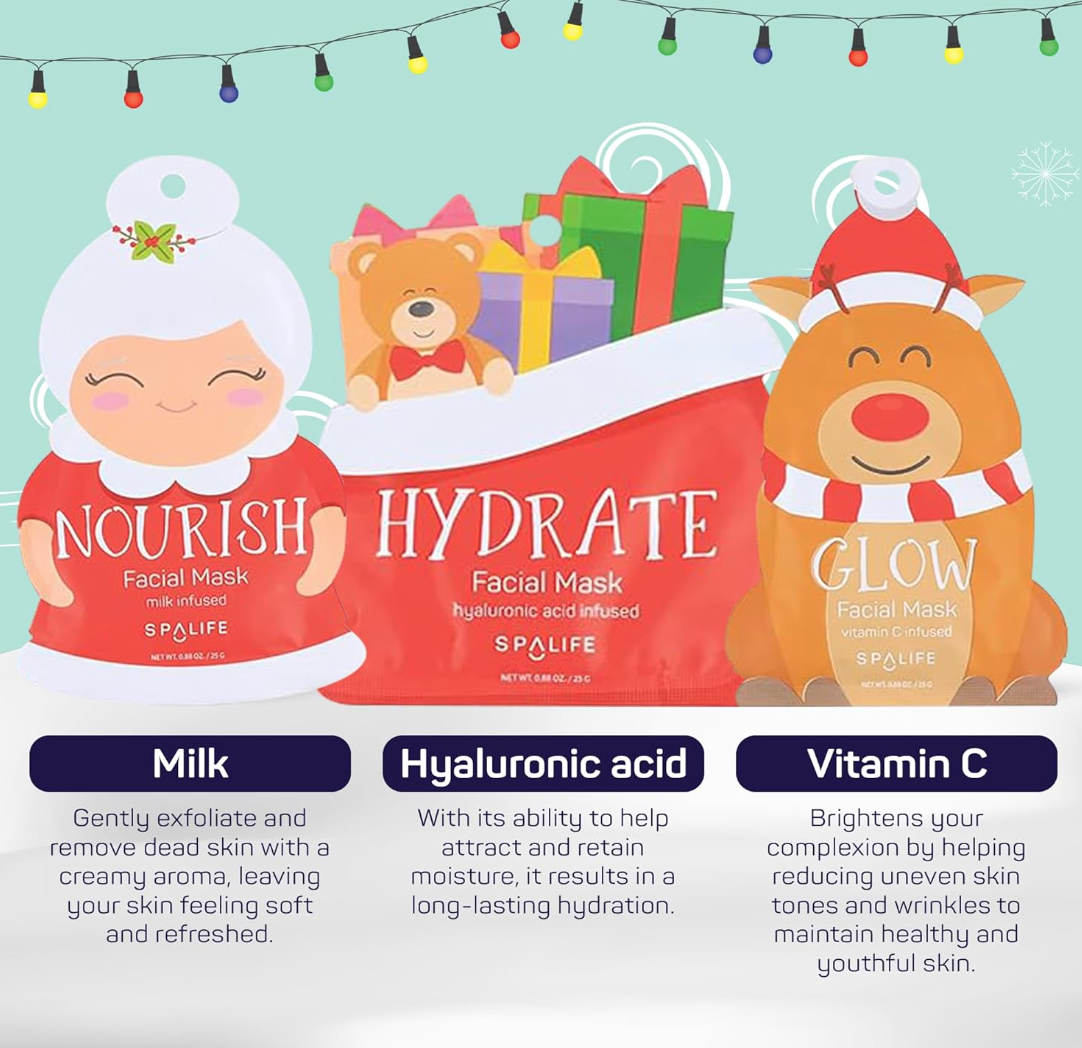 Santa's Squad Hydrating Facial Masks