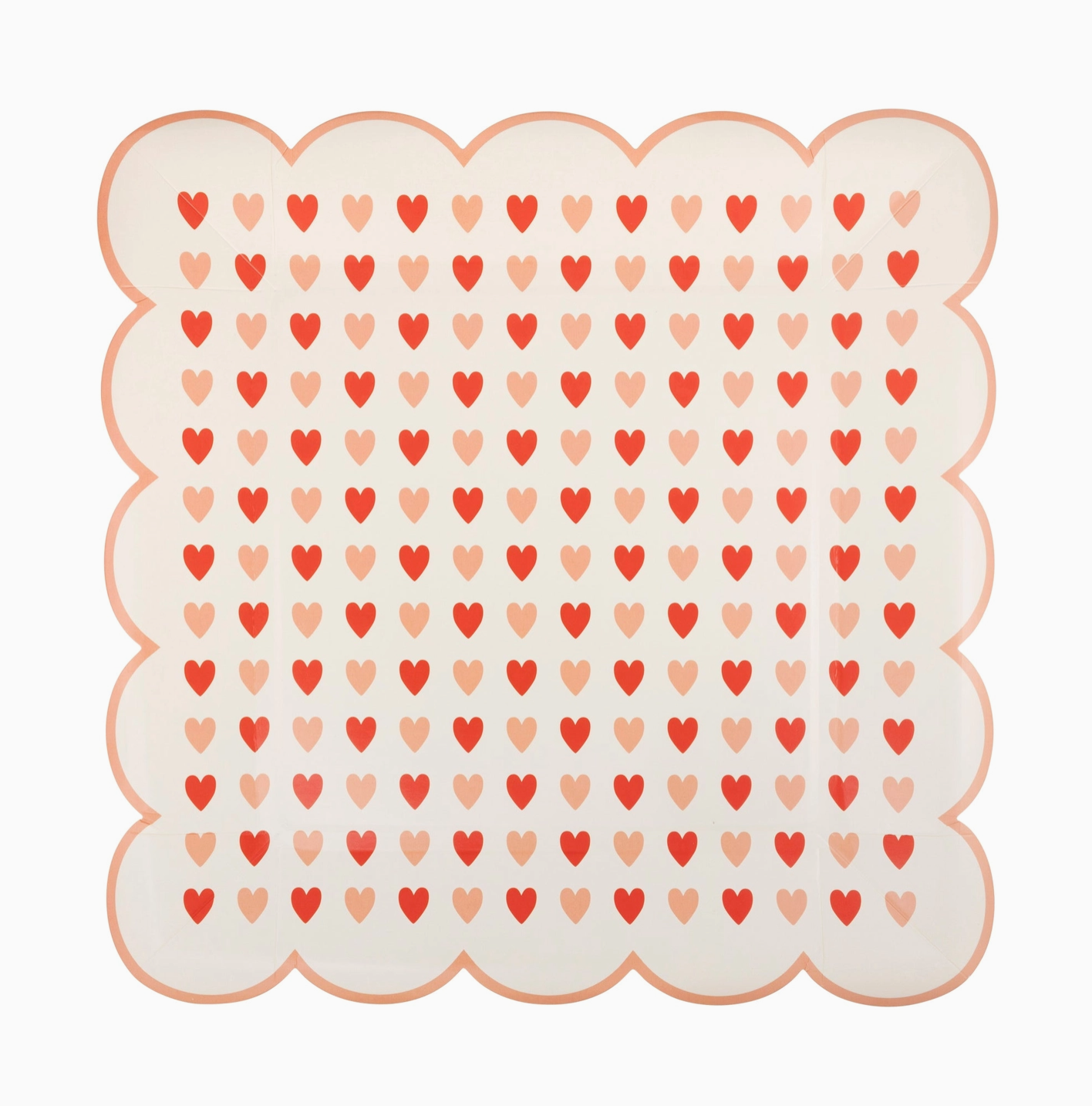 Heart Scalloped Square Plate