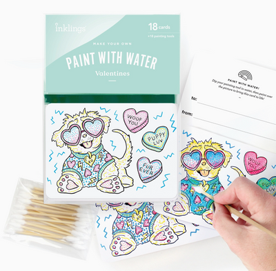 Paint with Water Valentine Cards - Puppy