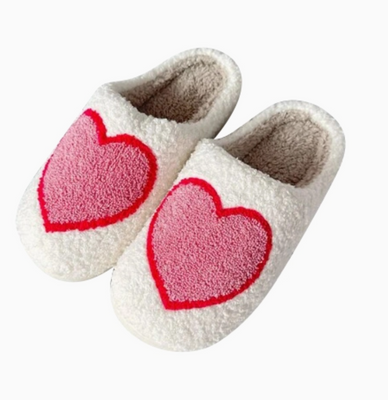 Plush Heart Slippers - the Perfect Valentine's Day Gift