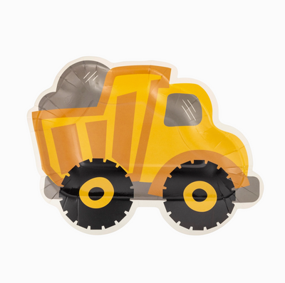 Construction Dump Truck Shaped Plat