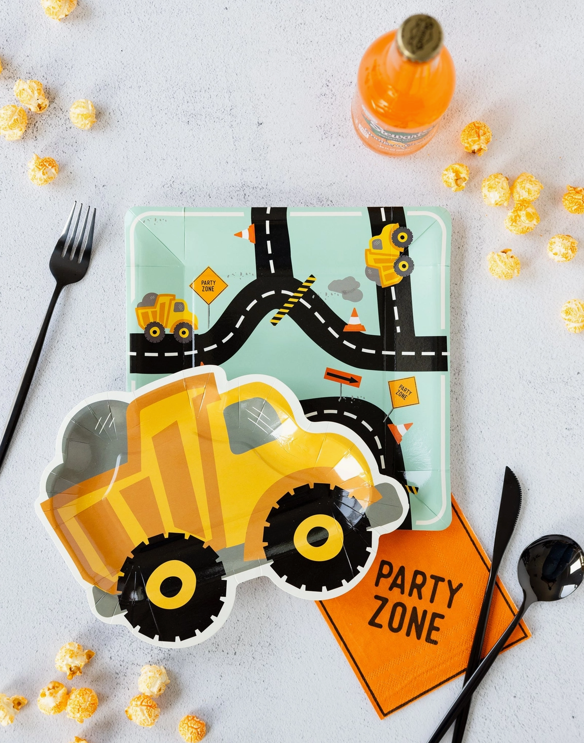 Construction Dump Truck Shaped Plat