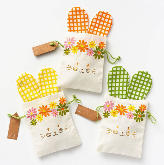 Cotton Bunny Canvas Treat Bags