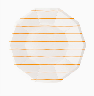 Frenchie Striped Large Plates - Clementine