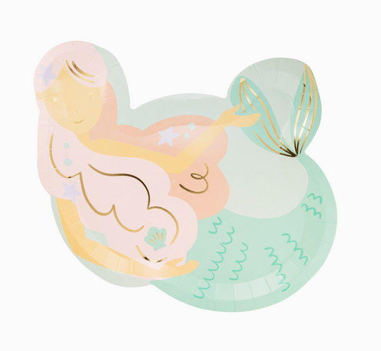 Mermaid Shaped Paper Plate