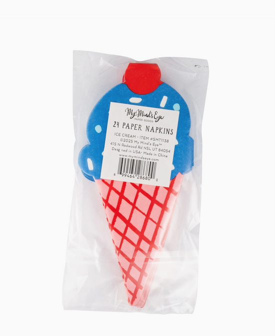 Load image into Gallery viewer, Ice Cream Shaped Dinner Napkin
