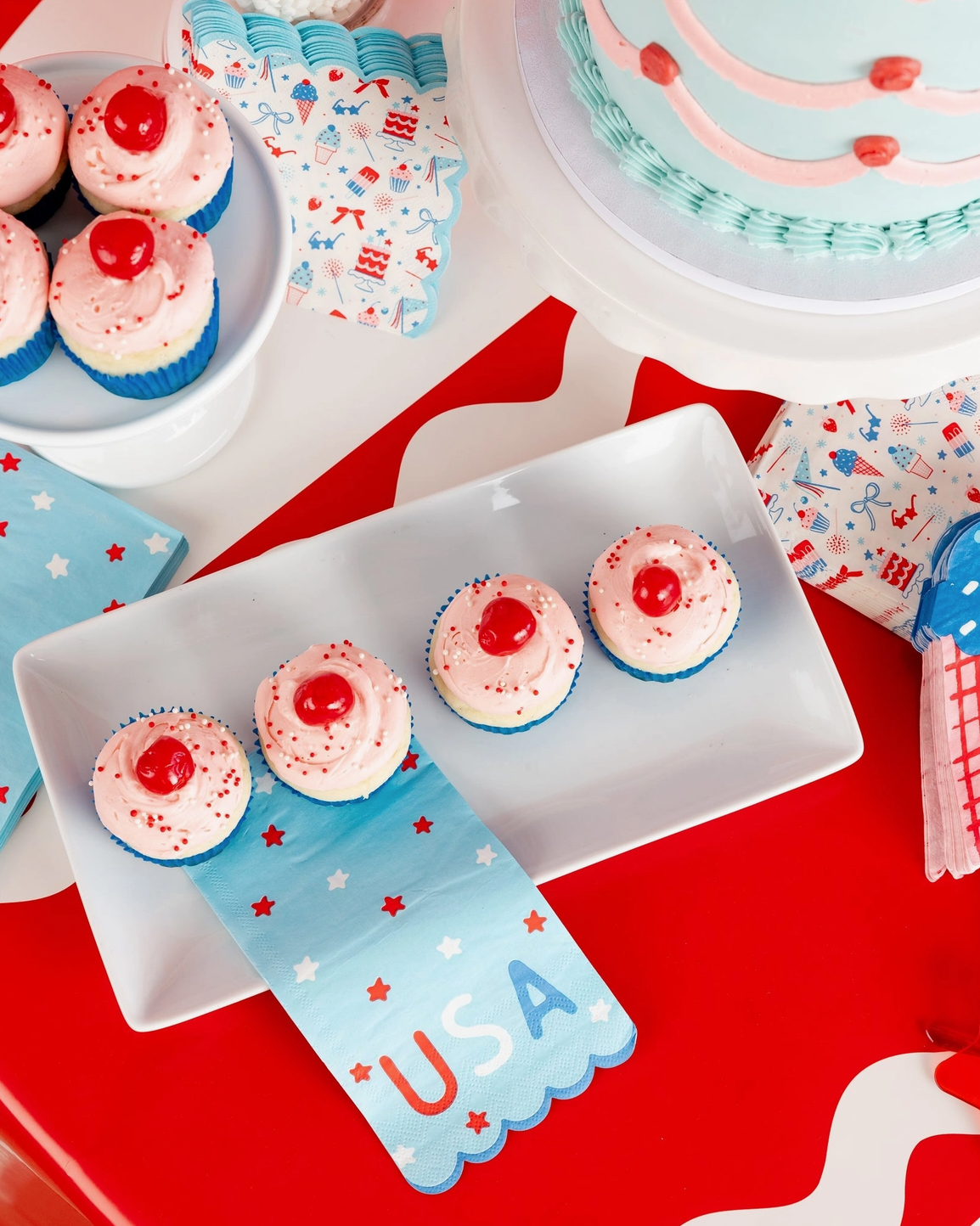 USA Stars Dinner Napkin