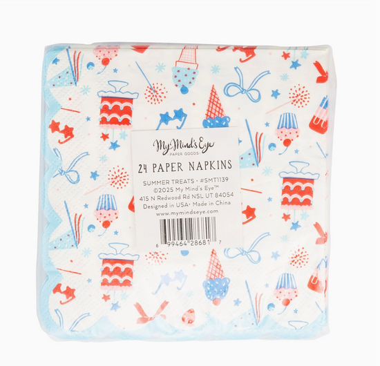 Load image into Gallery viewer, Summertime Pattern Cocktail Napkin

