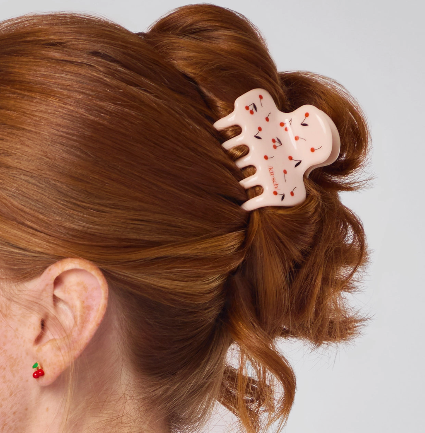 Recycled Plastic Medium Cloud Clip - Cherry Print