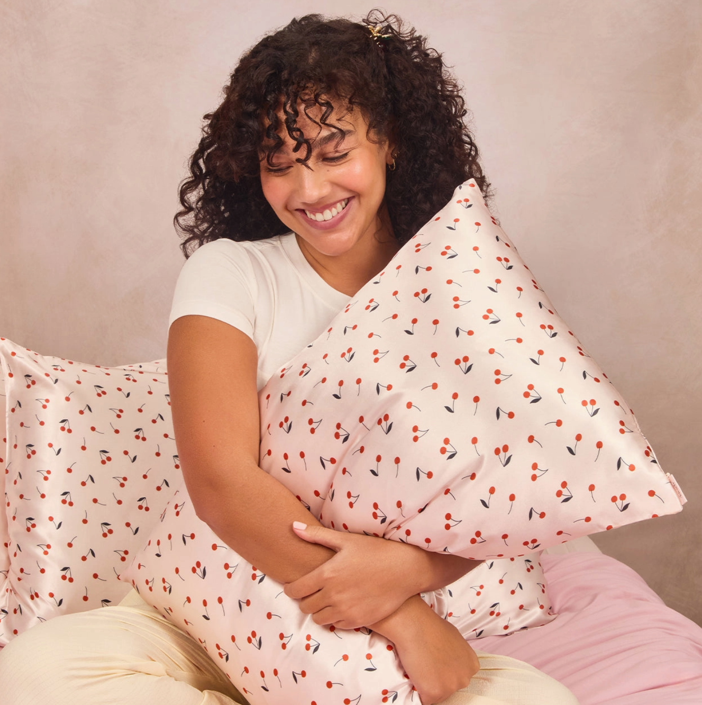 Satin Pillowcase Standard - Cherry Print