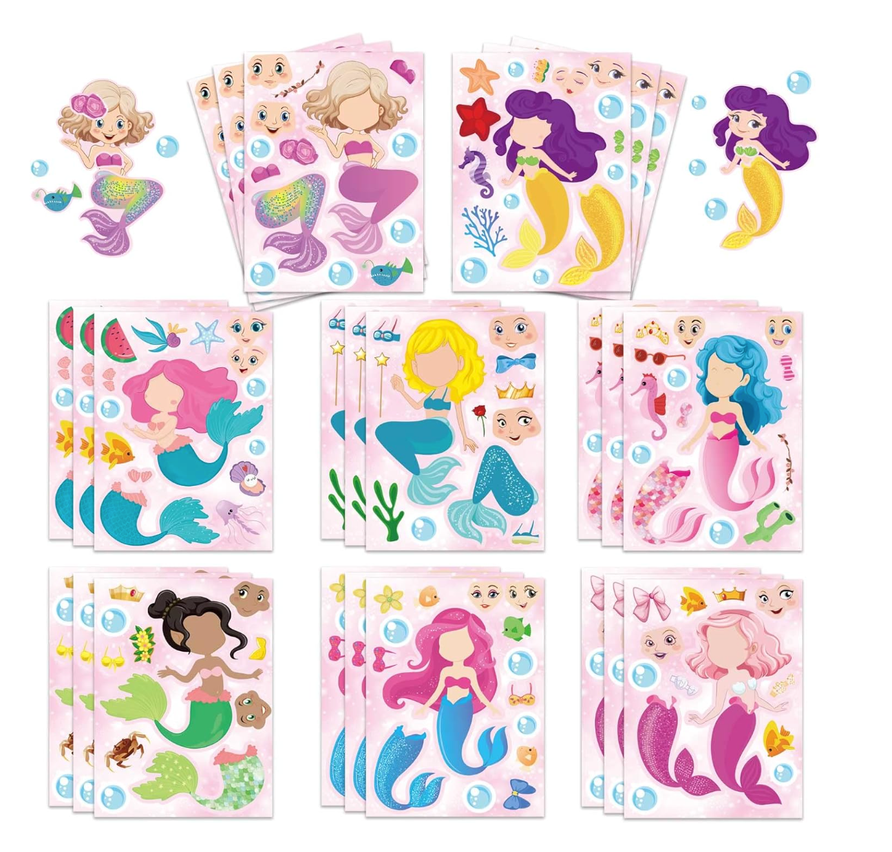 Pre-Made Lucky Mermaid Gem Party Favor Set