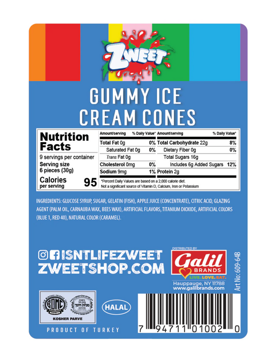 Zweet Gummy Ice Cream Cones