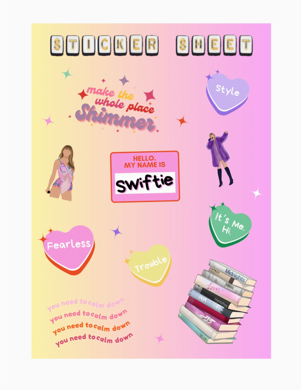 Pre-Made Swiftie Party Favor Set
